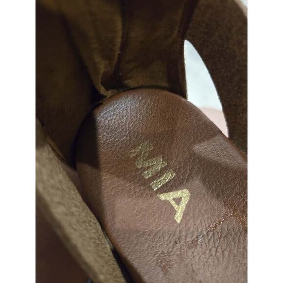 MIA Women's Lauri Wedge Sandals Brown Strappy Size 8 Casual - Picture 5 of 6